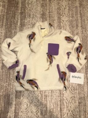 Taylor Swift Speak Now Koi Fish Sherpa Quarter Zip